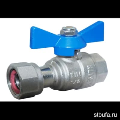 Кран шар. с накидной гайкой и ВР 3/4" бабочка (котловой) TIM BV209-C03FN