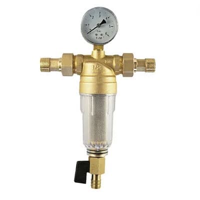 Фильтр самоочищающийся с манометром 1" стекл. корпус SANLUX SF-2921.04