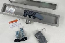Трап-лоток линейный под закладку плитки с гориз. выпуском 70мм х 1000мм (сухой+гидро) BAD4510002 TIM