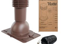 Труба вентиляционная Viotto с универс.проход.элем. d 110мм, h 550мм утепл. Шоколад (8017)(кор.№11) Труба вентиляционная Viotto с универс.проход.элем. d 110мм, h 550мм утепл. Шоколад (8017)(кор.№11)