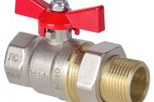 Кран шар. ВР/НР 1/2" с "американкой" бабочка TEBO (10/80)