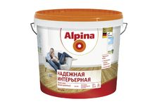 Краска ВД инт.10л. надежная Alpina бел.мат.