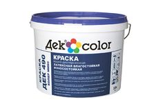 Краска влагостойкая латексная износостойкая матовая "Дек Color" ДЕК490(10л/13к) МОРОЗОСТОЙКИЙ 3 база