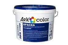 Краска фасадная для наружных и внутренних работ матовая "Дек Color" ДЕК1100 (10л/16кг)